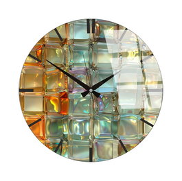 Wallity Reloj de Pared Decorativo de Cristal Multicolor 40 cm
